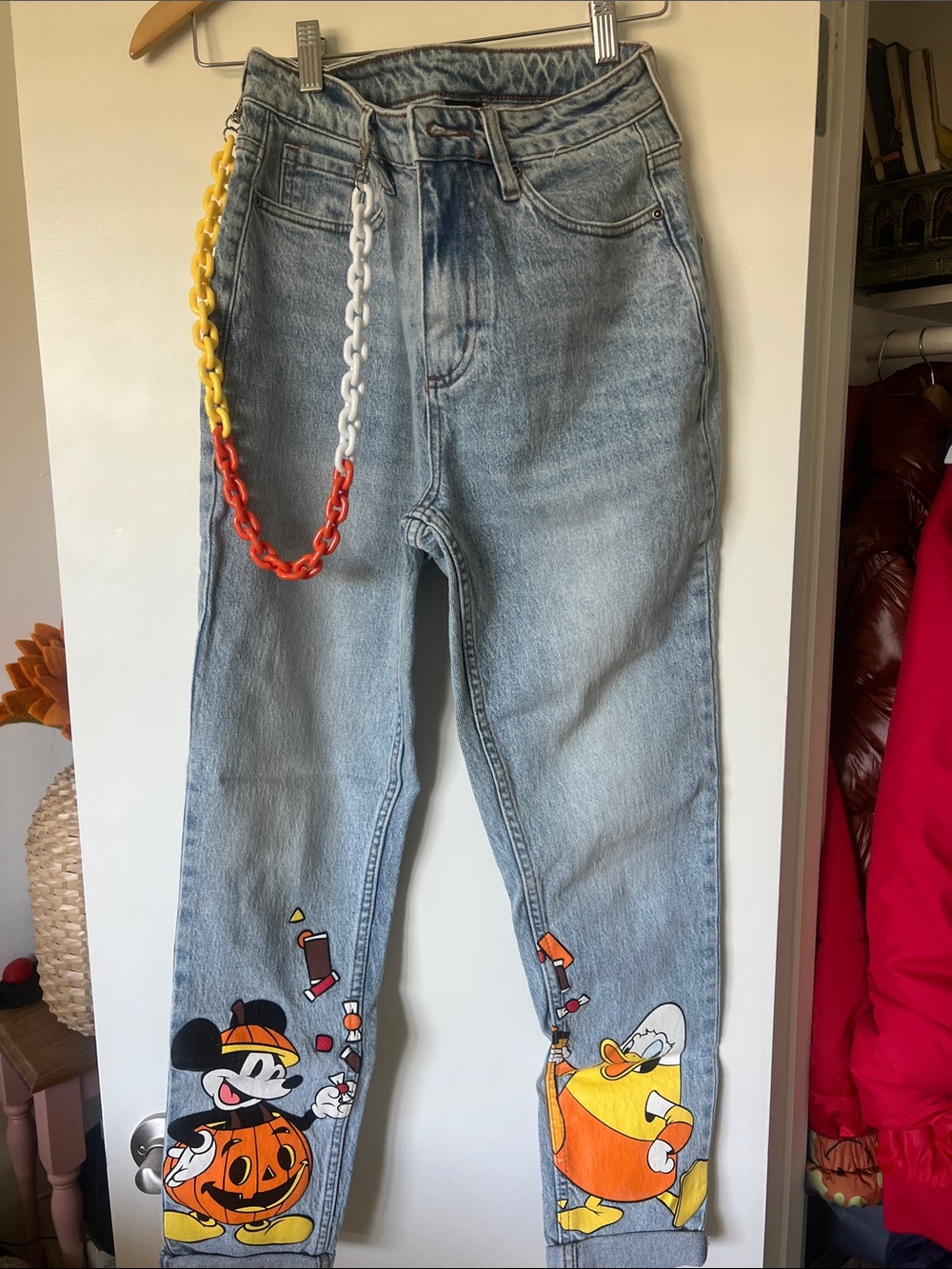 Her Universe  Halloween Mickey Candy Corn jeans SOLD OUT
